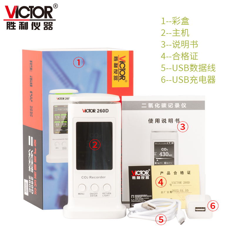 VICTOR 260D carbon dioxide recorder
