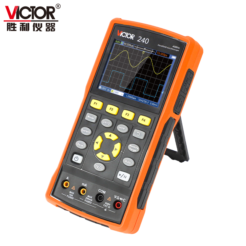 VICTOR 240/240S/270/270S/2102/2102S/2202/2202S Dual channel handheld oscilloscope, multimeter, and signal source in one